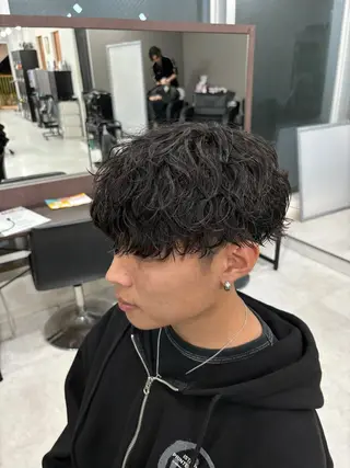 パーマ メンズ メンズパーマ特化 園田 楓莉のヘアスタイル