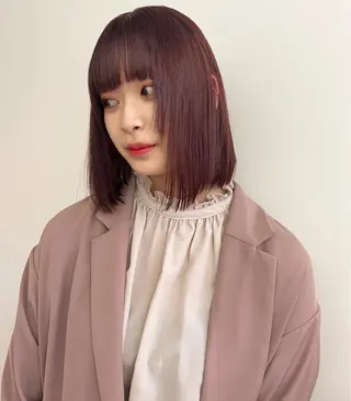 ショート カラー 顔周りカット/透明感 カラー✂️MEIのヘアスタイル