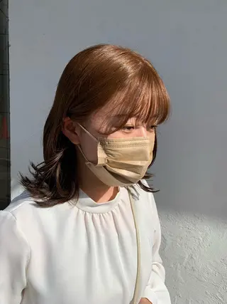 ミディアム カラー 艶髪レイヤー上田 紗也🇰🇷💗のヘアスタイル