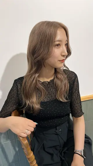 ロング カラー 赤みゼロ/透明感 カラー🌿KANTAのヘアスタイル