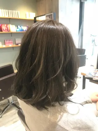 ミディアム カラー パーマ ヘアアレンジ メンズ キッズ ネイル マツエク・マツパ EnBlesS西宮 マンツーマン神道有基のヘアスタイル
