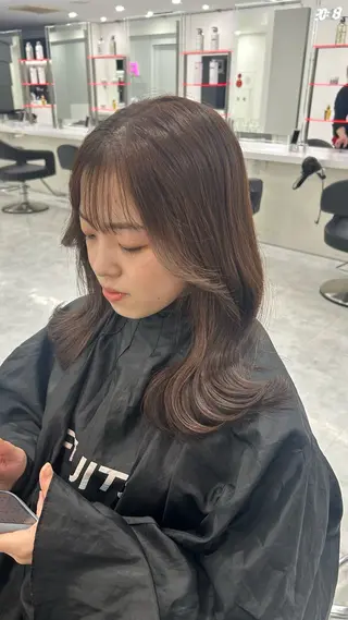 ロング カラー パーマ ヘアアレンジ メンズ キッズ 盛れ韓国ハイトーン 🎀Himari🎀のヘアスタイル