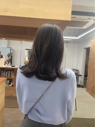 セミロング カラー 坂本 圭太朗のヘアスタイル