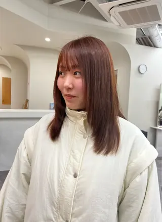 セミロング カラー 透明感カラー🌼 沙奈のヘアスタイル