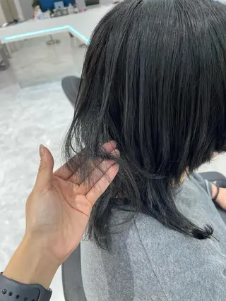 ミディアム コテ巻き風パーマ 🦋にこ🦋のヘアスタイル