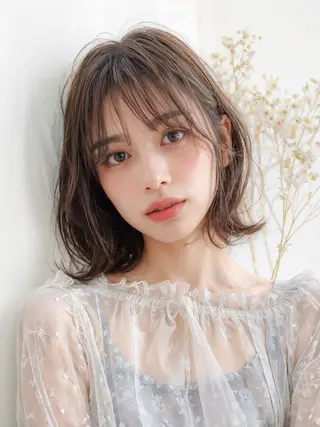 ミディアム カラー 小松崎 友宏のヘアスタイル