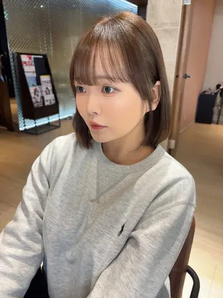 ミディアム カラー SHION/銀座 まとまるカット🩵のヘアスタイル