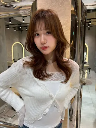 セミロング 髪質改善 ANFINI 仙台所属・髪質改善 中島一斗のヘアスタイル