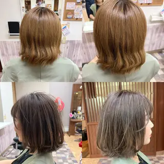 ミディアム カラー 酸性ストレート／カラ ー/山下高明のヘアスタイル