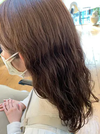 セミロング パーマ Lagom なかだのヘアスタイル