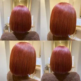ミディアム カラー 金島 青のヘアスタイル