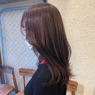 ロング カラー ヘアアレンジ 押切 響 のヘアスタイル