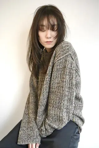 ミディアム カラー レイヤー/パーマ /ウルフ/nabeのヘアスタイル