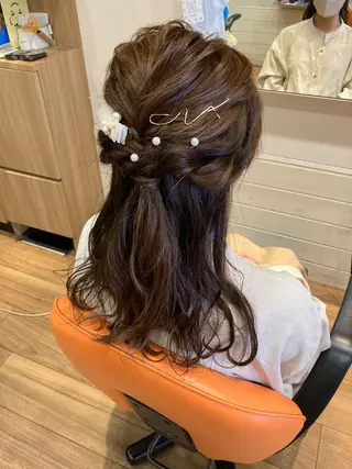 セミロング ヘアアレンジ okuda yuukiのヘアスタイル