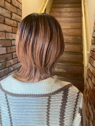 ミディアム 高塩翔大 髪質改善のヘアスタイル