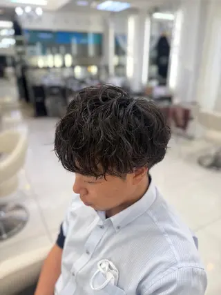 ショート パーマ メンズ 🔥men's特化 🔥三上 拓真のヘアスタイル