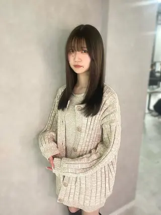 ロング カラー 盛れる顔まわり✨🎀 レイヤー別所好葉のヘアスタイル