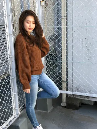 ミディアム カラー パーマ ヘアアレンジ メンズ キッズ ネイル マツエク・マツパ premier modelsのヘアスタイル