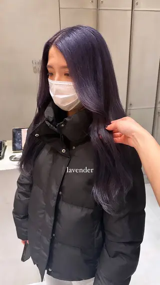 ロング カラー ミオ💎ショート 透ける暗髪のヘアスタイル