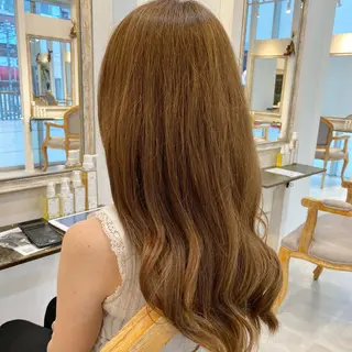 ロング カラー ブリーチなし✨艶髪 カラー𓃲YAGIのヘアスタイル