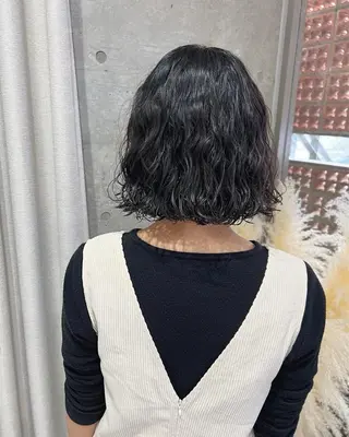 ミディアム カラー パーマ ヒナ/酸性ストレート ・艶カラー🌿のヘアスタイル