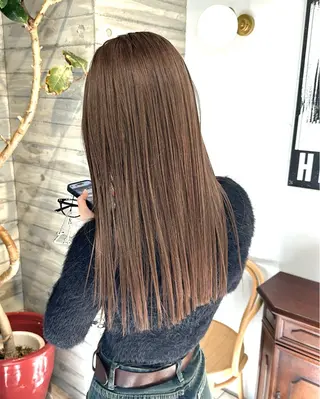 ロング ササキカズマ〻透明感 〻色落ち〻赤み消しのヘアスタイル