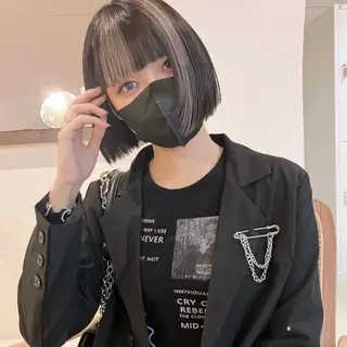 ミディアム カラー chlom所属・🌱大人ハイトーン RENのヘアスタイル