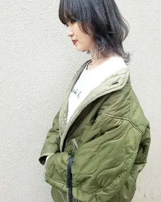 カラー 🙃 透明感カラー/ボブのヘアスタイル