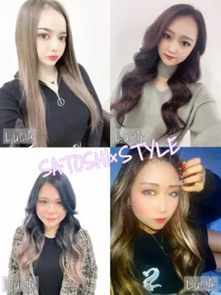 ロング カラー LuciA エクステカラーのヘアスタイル