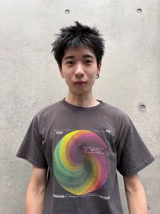 ショート メンズ メンズ専門ブリー チカラー⚡️リュウジのヘアスタイル