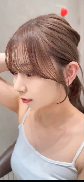 セミロング カラー レイヤーダブルカラー KYONのヘアスタイル