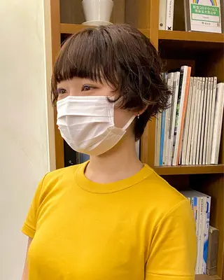 ショート パーマ 似合わせレイヤー/ パーマヘア/高倉のヘアスタイル