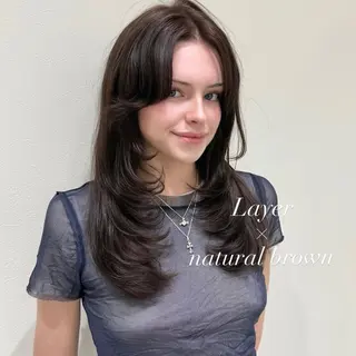 セミロング 韓国𝐻𝑎𝑖𝑟 🇰🇷🖤ハラのヘアスタイル