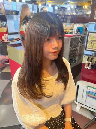 セミロング 横浜カットパーマ 特殊/ 平林侑馬のヘアスタイル