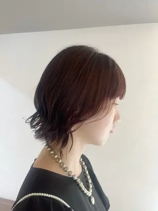 ミディアム カラー 韓国／カラー／ レイヤー🍒Rinoのヘアスタイル