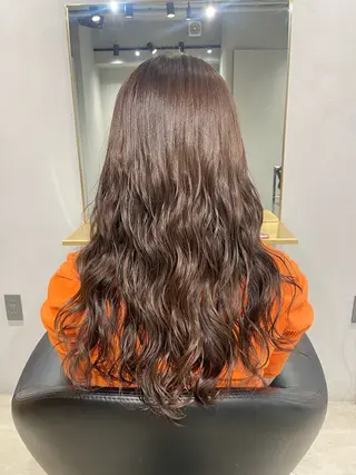 ロング カラー パーマ 【表参道】Ruri デジタルパーマのヘアスタイル