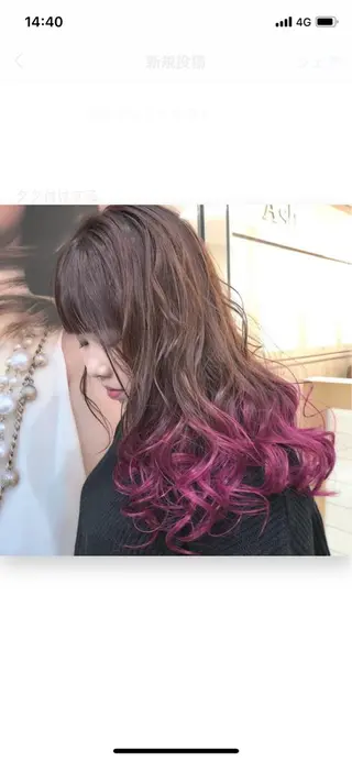 ロング 店長ハイトーンカラー 柞山史奈のヘアスタイル