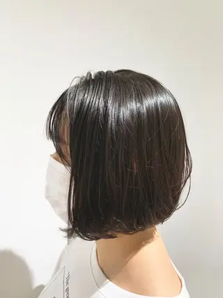 ショート ヘアアレンジ 髪と心を整える美容師 透明感カラー/ボブのヘアスタイル