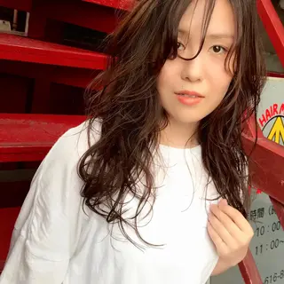 セミロング カラー ママ美容師 *ヒマワリのヘアスタイル