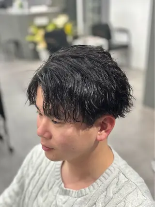 パーマ メンズ 【ØVARL】🦁 メンズパーマ/レオのヘアスタイル