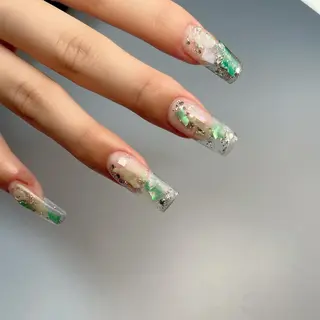 ロング ネイル 下妻ネイルサロン/ 持ちの良いネイルのネイルデザイン