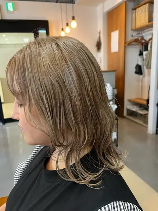 ミディアム 阪神西宮★JUNO 川﨑温子のヘアスタイル