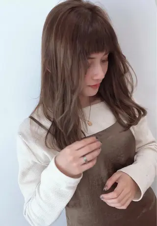 ロング 1%【横浜】 髪質改善&ケアカラーのヘアスタイル