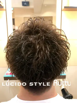 ショート パーマ アザマ　ヤスカツ _rosso 川口のヘアスタイル