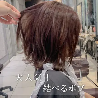 ミディアム カラー 美髪矯正 特化　川田のヘアスタイル