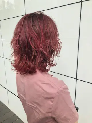 ミディアム カラー ヘアアレンジ cherir髪質改善 パーソナルカラー診断のヘアスタイル