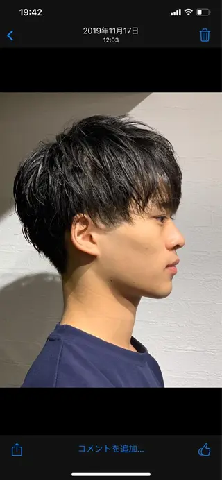 ショート パーマ メンズ ささき まさとのヘアスタイル