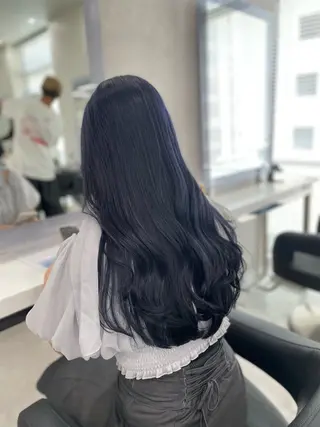 ロング カラー 流行りの透明感カラー ×縮毛矯正🤍ユウのヘアスタイル