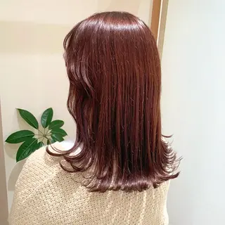 ミディアム カラー ヘアアレンジ パーマ/暖色/ボブ イワタテ🇰🇷のヘアスタイル
