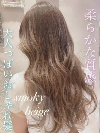 セミロング カラー 韓国風ヘア✻透明感 カラー✻yukaのヘアスタイル